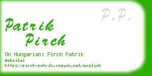 patrik pirch business card